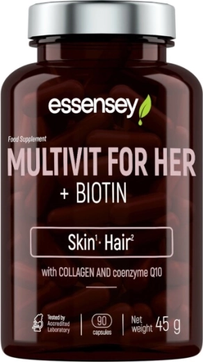 Essensey multivitamíny pro ženy s biotinem, kolagenem a koenzymem Q10 – 90 kapslí