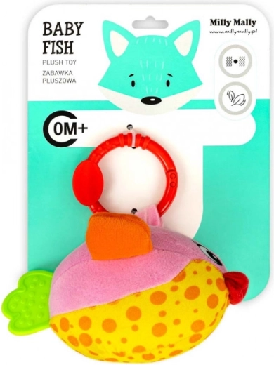 Závěsná plyšová rybka Baby fish růžová - 1 kus