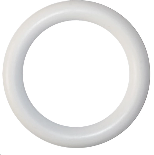 Plastové kroužky s háčkem na záclonovou tyč, bílé, 10 ks