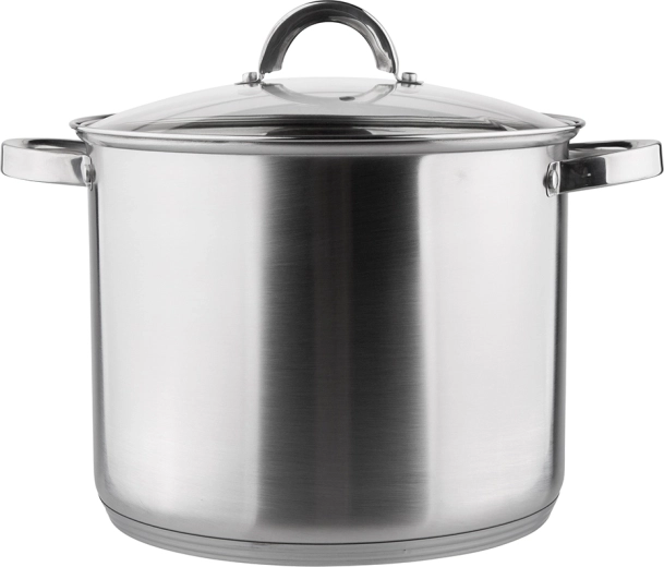 Fabio vysoký nerezový hrnec se skleněnou poklicí 26 cm, 10,5 l