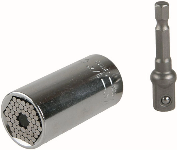 Univerzální hlavice 3/8" pro šrouby 7–19 mm s adaptérem