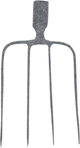 Kované čtyřhroté vidle bez násady s kladívkovým lakem