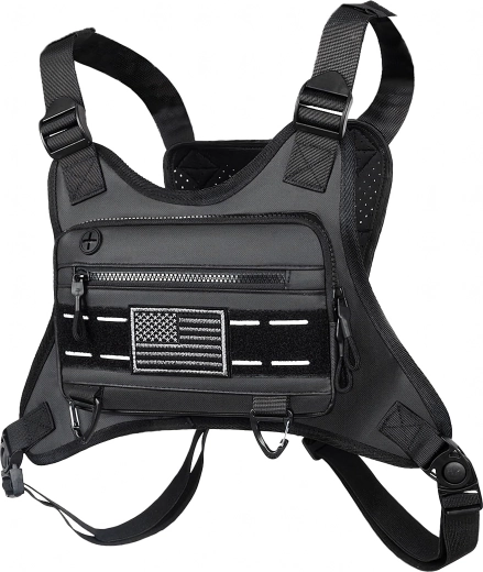 Taktická sportovní hrudní taška na běhání s ochranou proti krádeži