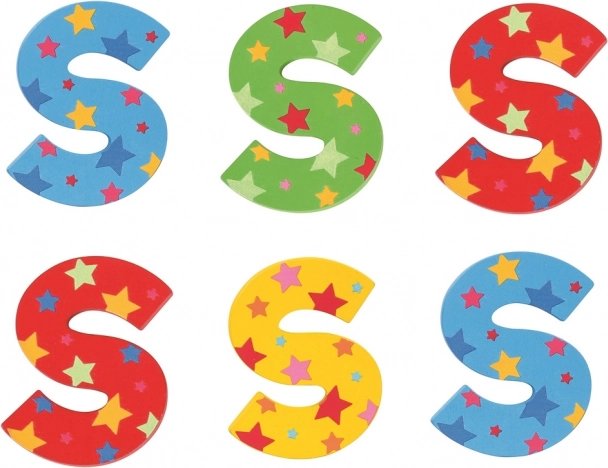 Bigjigs Toys dřevěné písmenko Hvězdička S