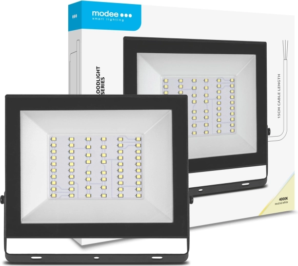 Modee LED reflektor E‑series Slim 50 W, 4000 lm, 120°, neutrální bílá