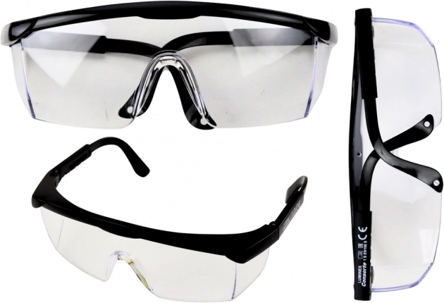 Ochranné brýle s nastavitelnými rameny černé
