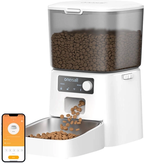 Chytrý dávkovač krmiva Oneisall Pro bílý