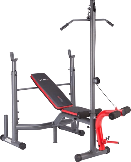 Multifunkční posilovací lavice s horní kladkou HMS LS7206