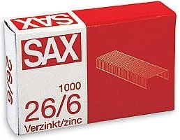 Sešívací spony 26/6 pozinkované, 1000 ks