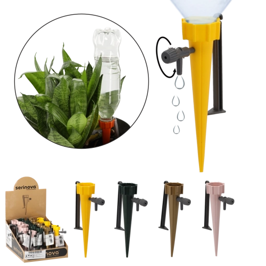 Zavlažovač rostlin s kohoutkem, mix barev