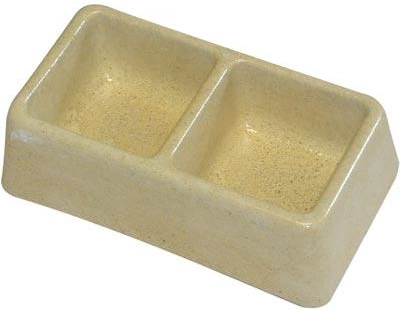 Betonová dvoumiska pro hlodavce – malá, 165 × 90 × 50 mm