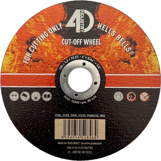 Řezný kotouč na ocel a nerez 150 × 2,0 × 22,2 mm