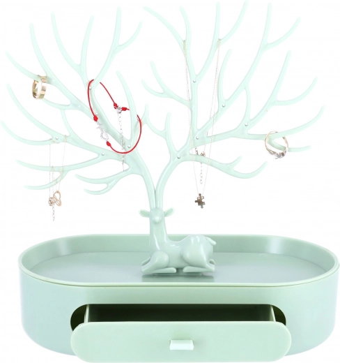 Stojan na šperky ve tvaru paroží – zelený