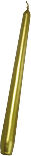 Kónická svíčka Provence zlatá 24,5 cm