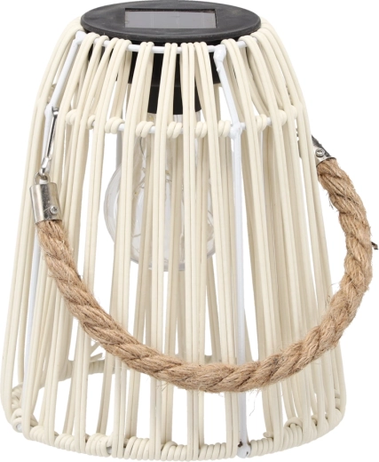 Solární bílý lampion LED 18 cm