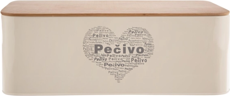 Chlebovka plech/dřevo pečivo s motivem srdce