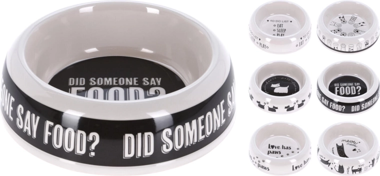 Melaminová miska pro domácí mazlíčky 18 cm, mix dekorů