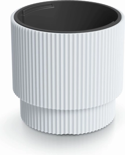 Květináč s vložkou MILLY 39,5 cm – bílý plastový obal na květiny do interiéru i exteriéru
