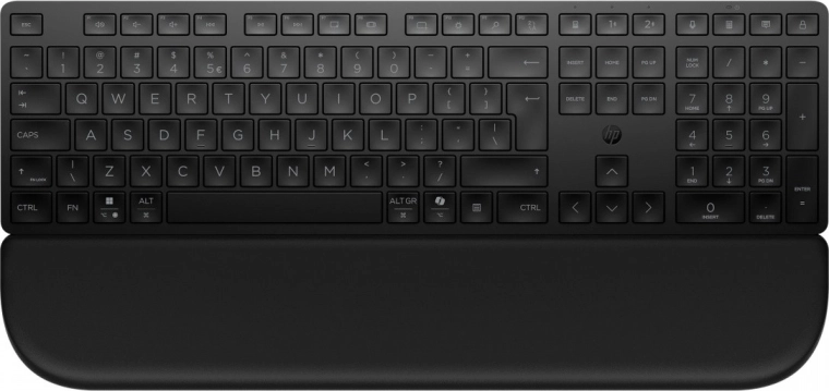 HP 580K bezdrátová multi‑device klávesnice s opěrkou zápěstí