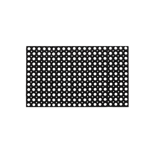 Gumová protiskluzová rohož 40 × 60 cm – černá