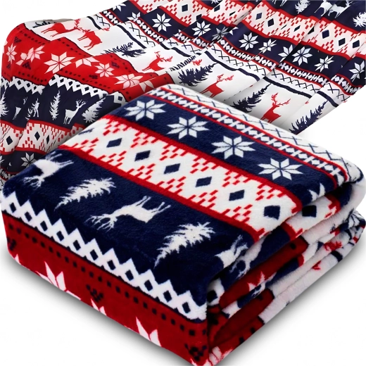 Zimní vánoční měkká deka 120 × 150 cm