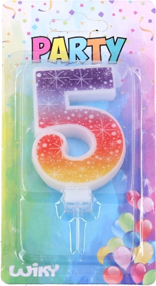 Párty svíčka číslo 5 Hvězdy