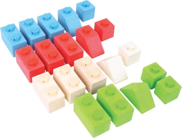 Bigjigs Baby Dřevěné Stavebnice Primary Set