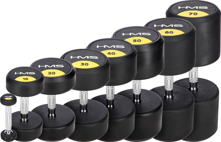 Pogumovaná jednoruční činka HMS hg pro 10 kg