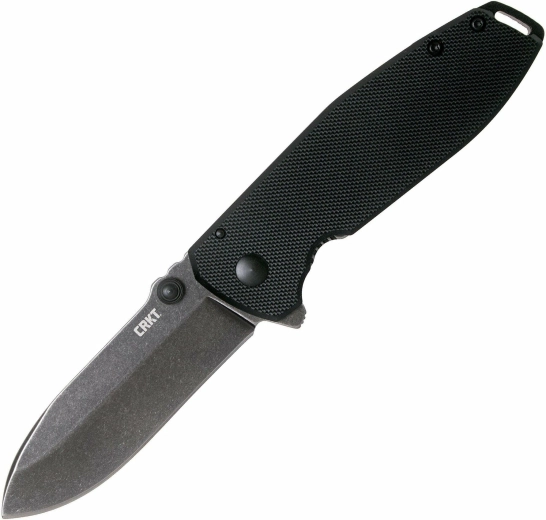 CRKT Squid XM Black kapesní nůž 7,5 cm Black Stonewash, černý G10