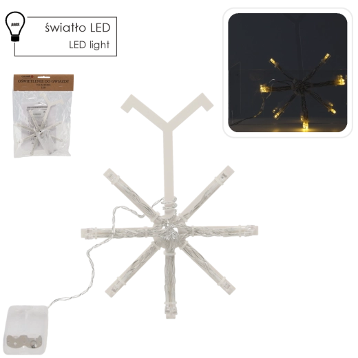 LED osvětlení pro dekorativní hvězdu na baterie, teplá bílá, 100 LED