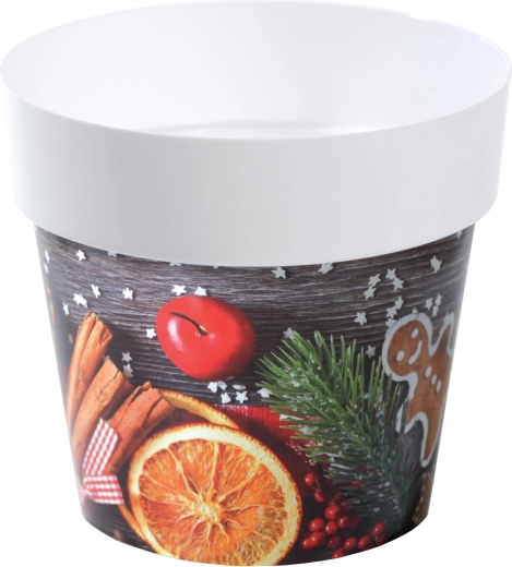 Květináč s potiskem, plastový, průměr 16 cm, motiv S3