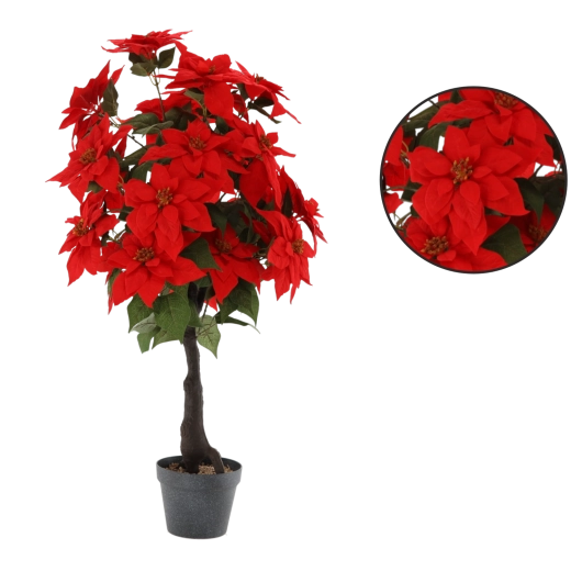 Umělý vánoční stromek s červenou betlémskou hvězdou 100 cm