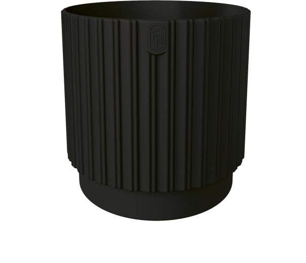 Květináč MIKA Cyli Petit ECO Recycled 26 cm – hluboká černá