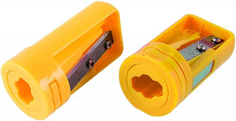 Ořezávátko na tesařské a ploché tužky se smirkovou plochou