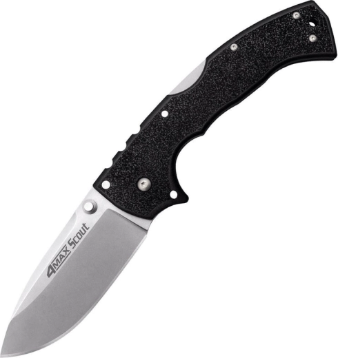 Cold Steel 4 Max Scout masivní kapesní nůž, stonewash čepel, černá rukojeť Griv-Ex