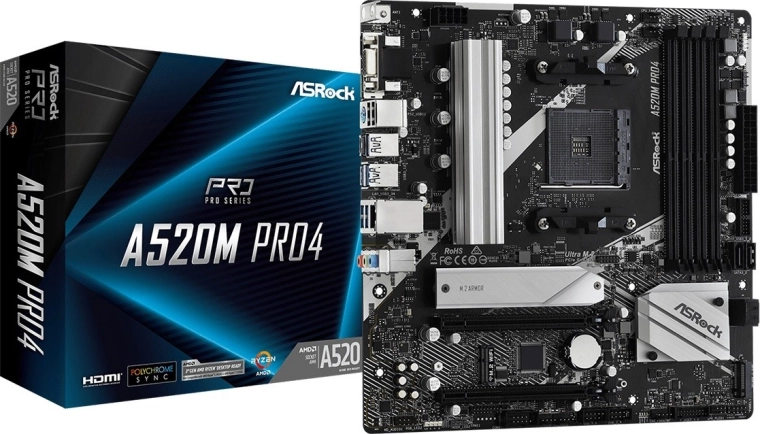 Základní deska ASROCK A520M PRO4 (AM4, microATX)