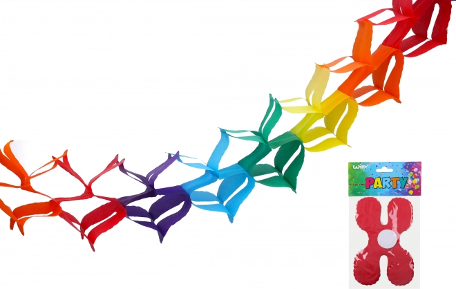 Barevná papírová girlanda 3 m
