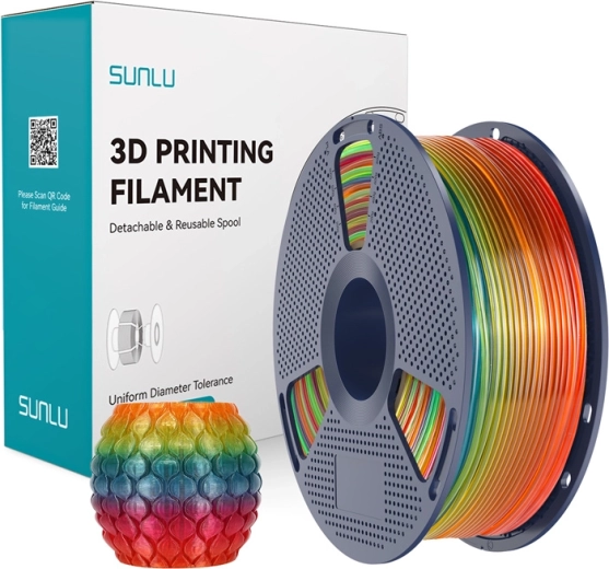 Sunlu PLA transparentní duhový filament pro 3D tisk