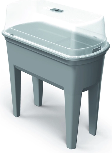 Sadbovač s polykarbonátovým víkem Botanic 77,5 cm – šedý kámen