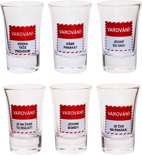 Dárková sada panáků TORO varování 6×40 ml