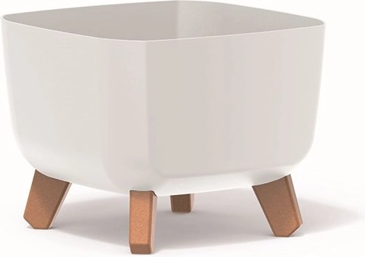 Květináč na nožičkách Gracia Square 39 cm – bílý