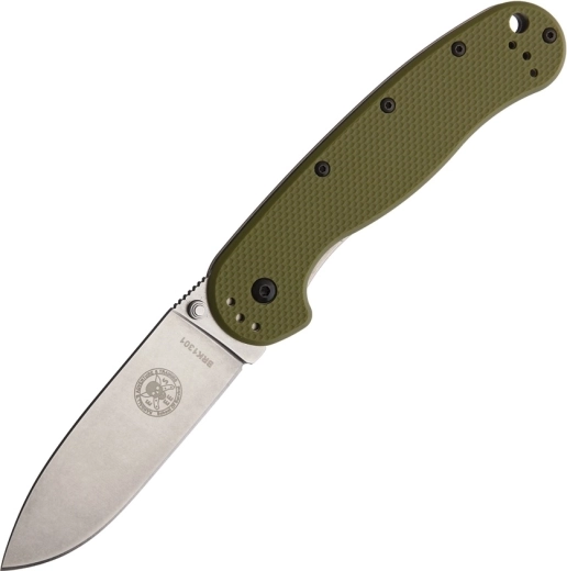 Kapesní nůž ESEE Avispa OD Green 8,9 cm se stonewash povrchem, zelený FRN