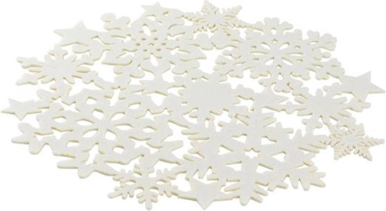 Plstěné kulaté prostírání TORO 38 cm bílé