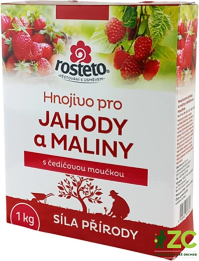 Hnojivo s čedičovou moučkou na jahody a maliny 1 kg ROSTETO