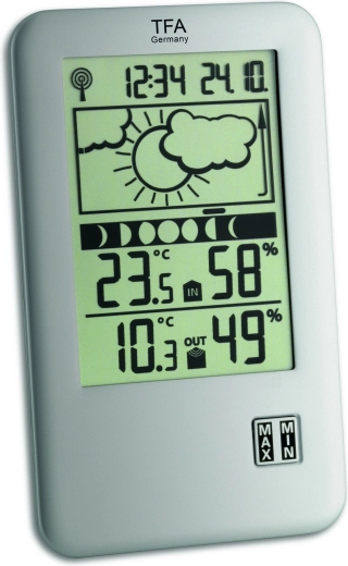 Bezdrátová meteostanice TFA Neo Plus, stříbrná