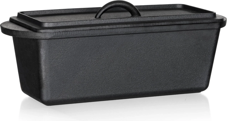 Litinová forma na chleba s poklicí EXCELLENT 3 l, černá