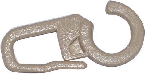 Velké plastové háčky na záclony, béžové (100 ks)