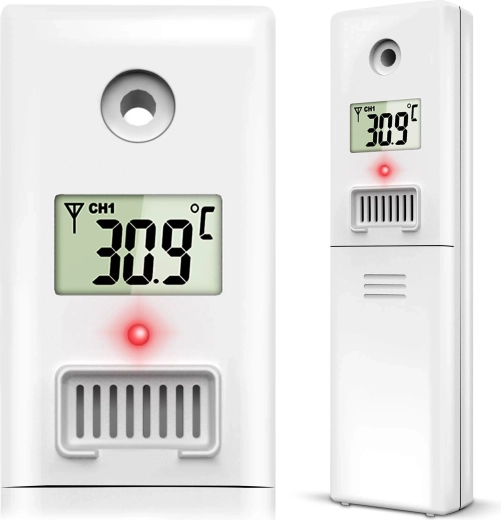 Bezdrátový senzor teploty a vlhkosti pro meteorologickou stanici BERDSEN BD-905, bílý