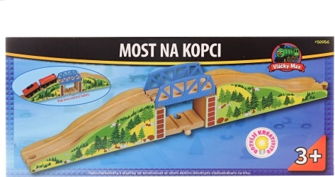 Vláčky Max most na kopci pro dřevěné vláčkodráhy