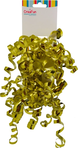 Dárková metalická mašle zlatá 6 mm, 2 ks